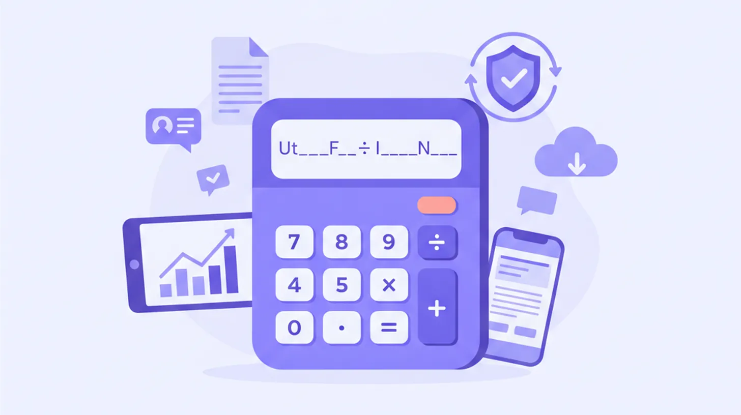 Ilustración vectorial del coeficiente de utilidad con fórmula de ISR y elementos fiscales mexicanos